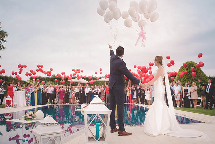 Ashley and Eddie chic resort wedding